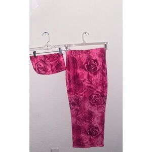 Floral Pink Skirt Set
